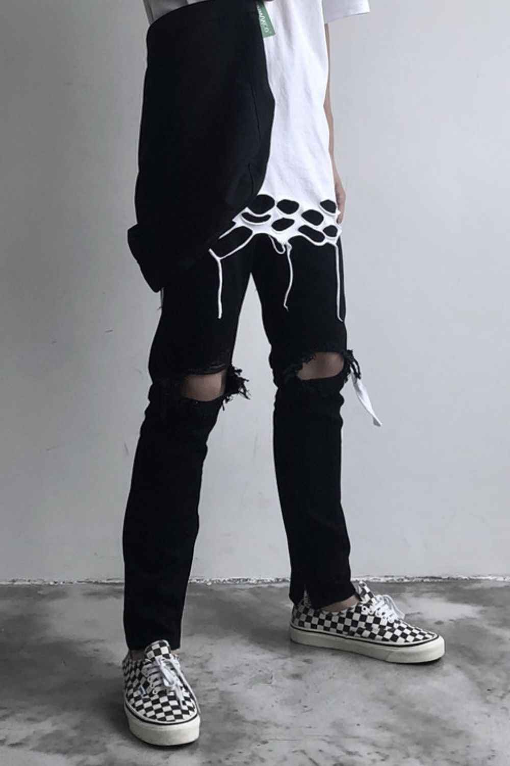 Men's Distressed Skinny Jeans - Damned Threads